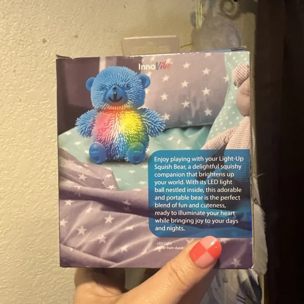 InnoVibe Light Up Squish Bear Blue. Squishy Lovers